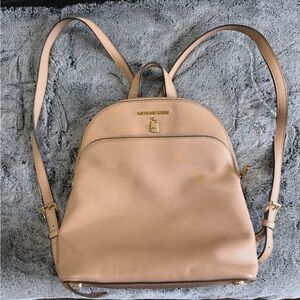 Michael Kors Beige Leather Backpack